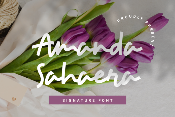Amanda Sahaera: A Romantic Handwritten Font for Crafters