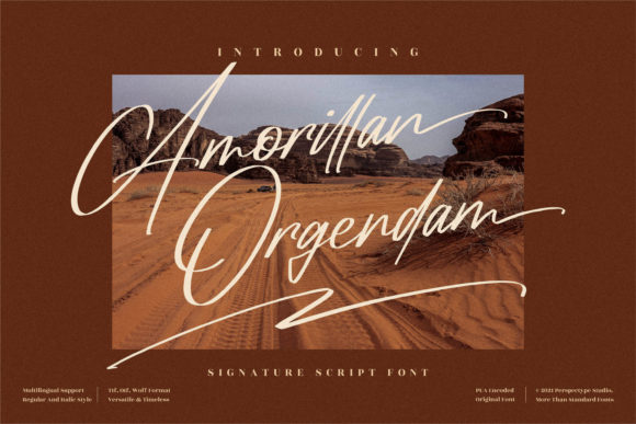 Amorillan Orgendam: The Script Font That Elevates Campaign Visuals