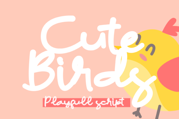 Cute Birds Font for Handmade Creations