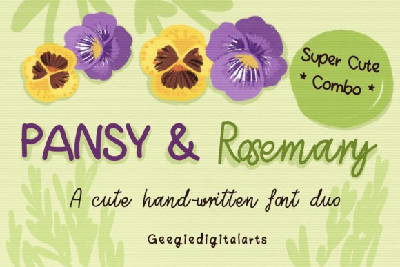 Pansy and Rosemary Duo: A Handwritten Typeface for Authentic Branding